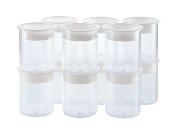 Omcan 46702 Pacojet Pacotizing Beaker Set of 12 with Sealable Lids, Stackable Synthetic