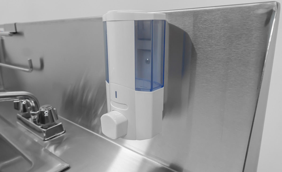 Omcan 46788 34 In. Portable Hand Sink with Water Heater and Pump, Fresh and Waste Tanks, Casters