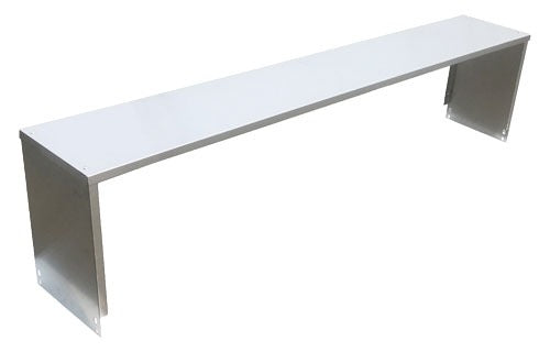 Omcan 47023 58 In. Steam Table Sneeze Guard, 4 Pan Tables, Solid Top Canopy