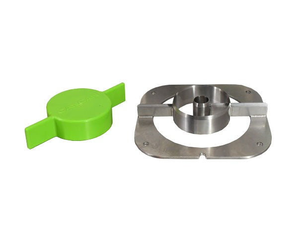 Omcan 47415 Tabletop Pineapple Corer and Peeler, Two Stainless Steel Blades, Clear Container