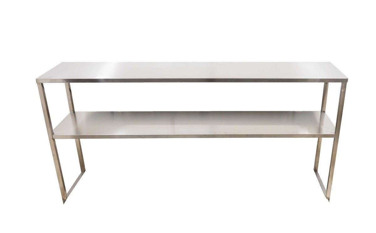 Omcan 48300 60 In. Double Deck Overshelf, 18-Gauge 304 Stainless Steel, for Prep Table 50047