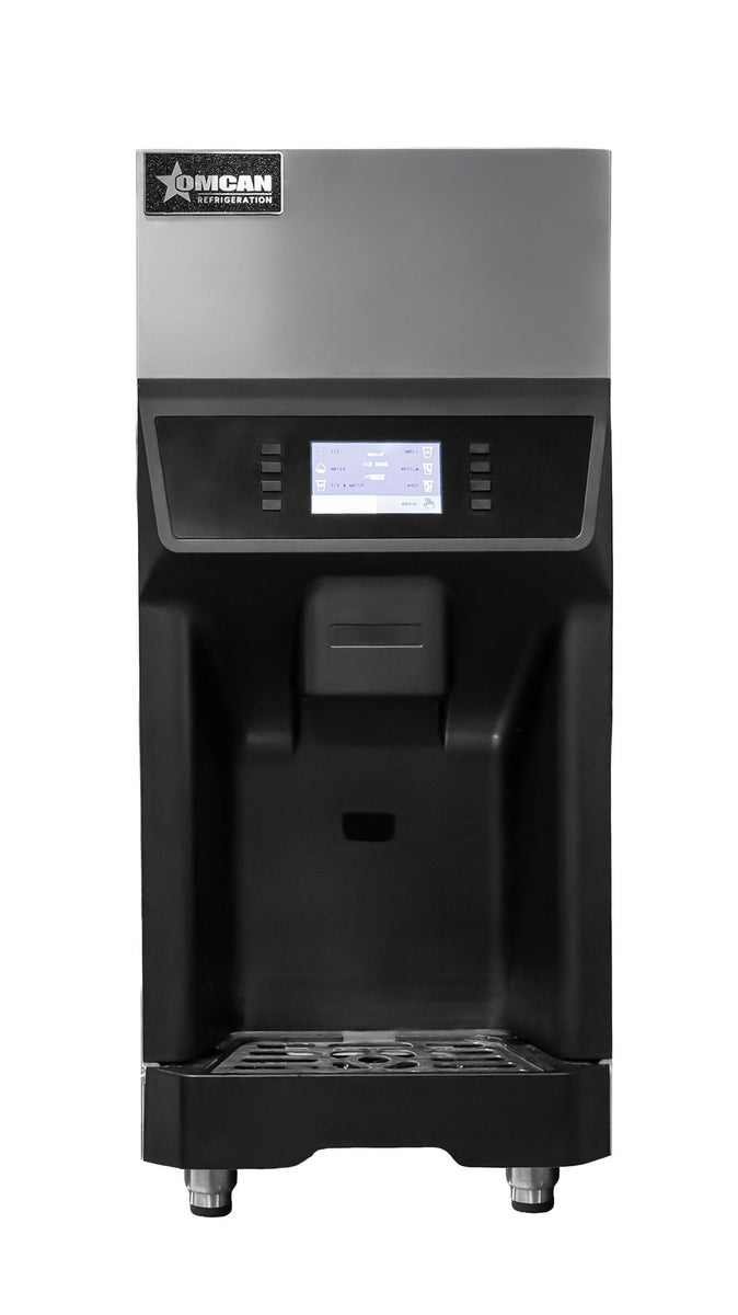 Omcan 48771 14 In. Nugget Ice Machine and Water Dispenser, 220 Lb Daily Output, Touch, Button, or Sensor Dispensing