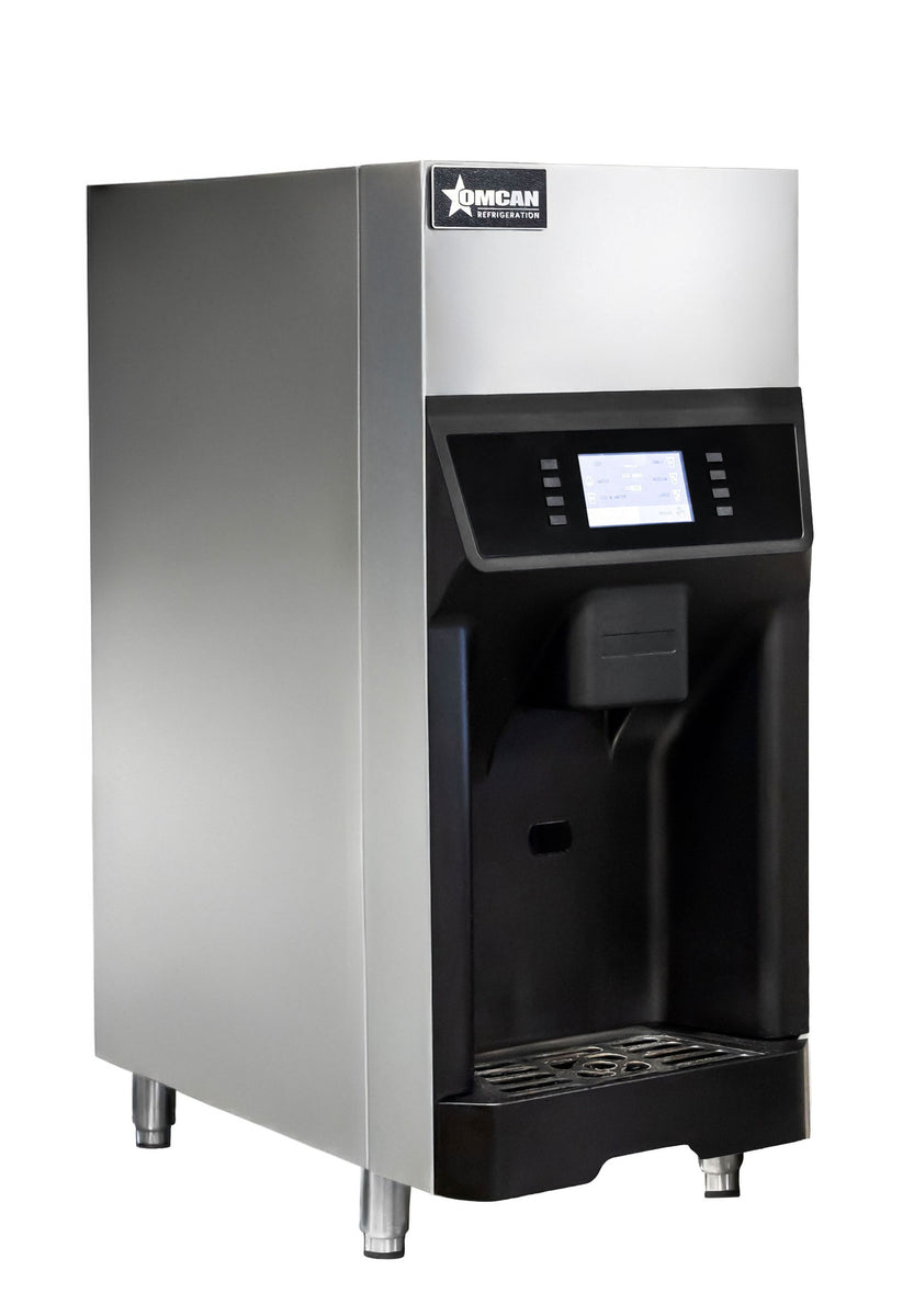 Omcan 48771 14 In. Nugget Ice Machine and Water Dispenser, 220 Lb Daily Output, Touch, Button, or Sensor Dispensing