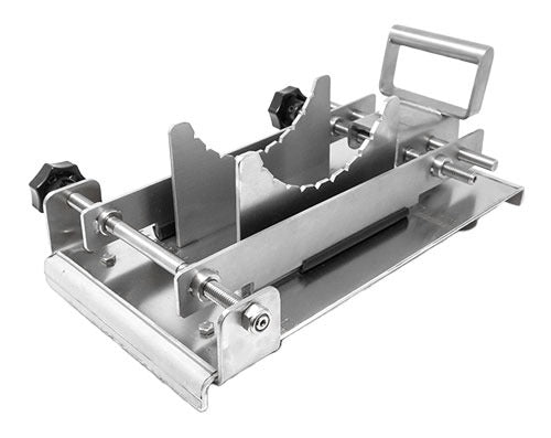 Omcan 48890 Tabletop Pineapple Guillotine Cutter, Manual, Stainless Steel, Serrated Holding Strips