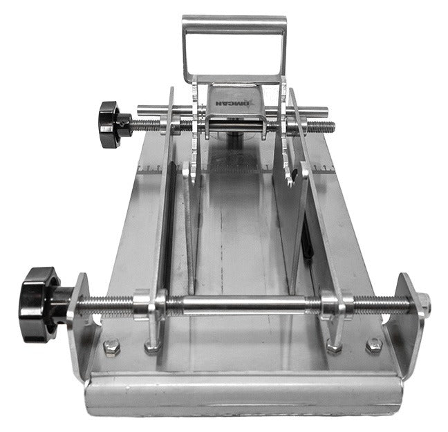 Omcan 48890 Tabletop Pineapple Guillotine Cutter, Manual, Stainless Steel, Serrated Holding Strips