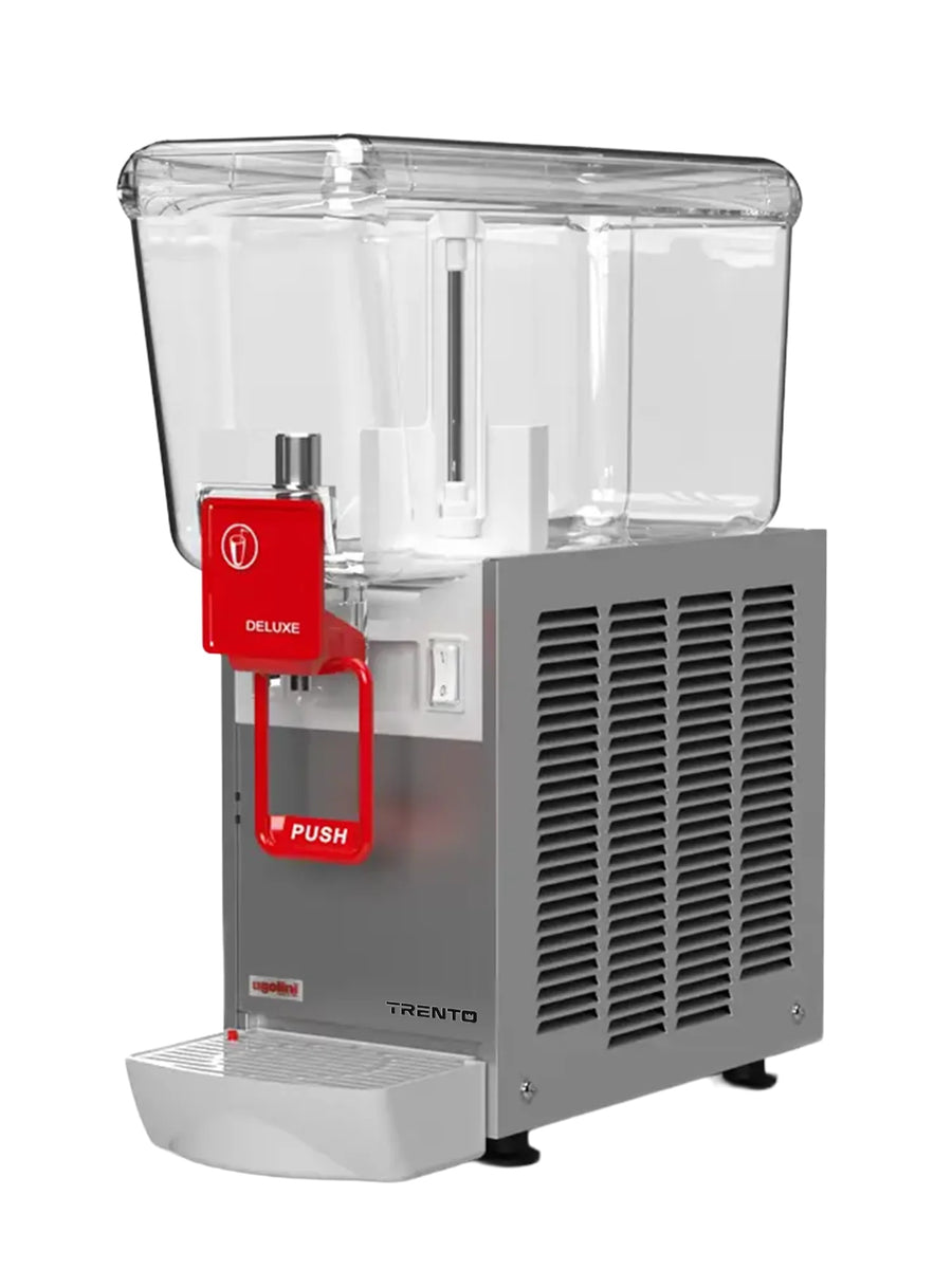 Omcan 49025 Ugolini Arctic Deluxe Single 3.17 Gal Bowl Juice Dispenser, Agitator Stirring, Stainless Steel Unibody