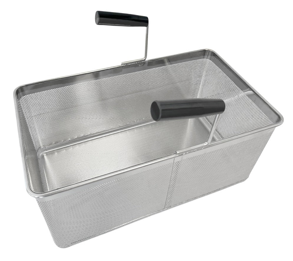 Omcan 49149 Full Size 1/1 Rectangular Pasta Cooker Basket with Two Handles