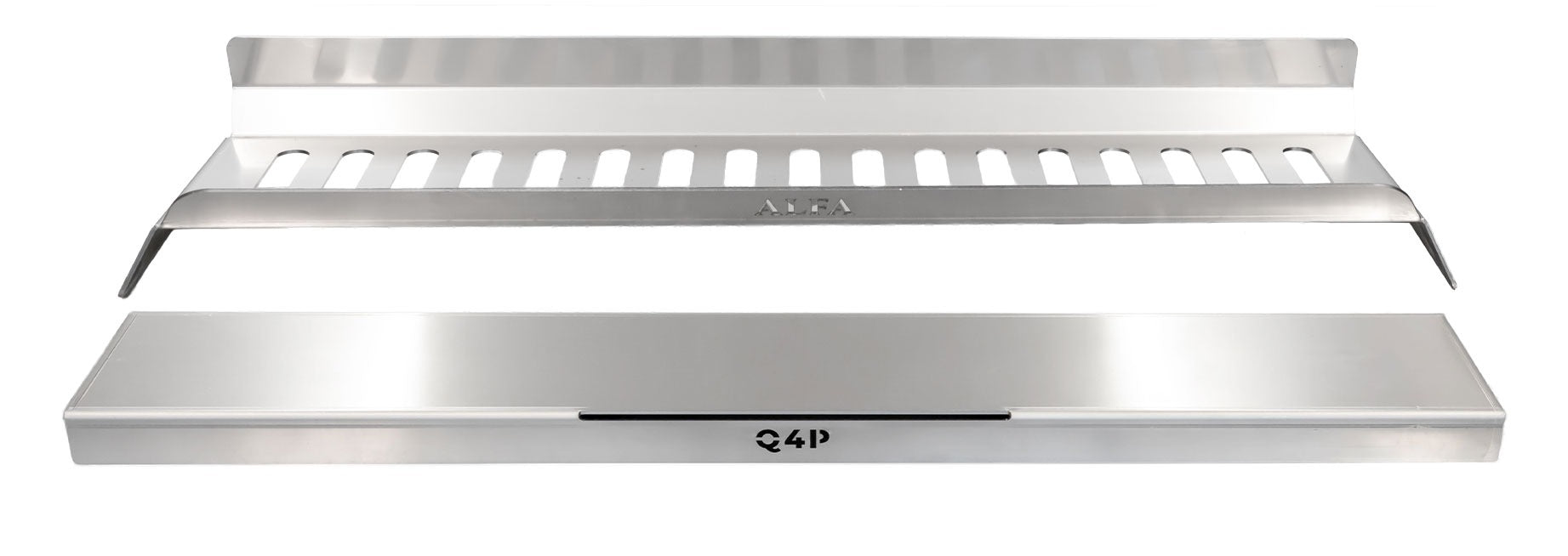 Omcan 59324 Trento Alfa Hybrid Kit for Quick Series 4 Pizza Oven 59322, Burner Cover and Wood Holder, Stainless Steel