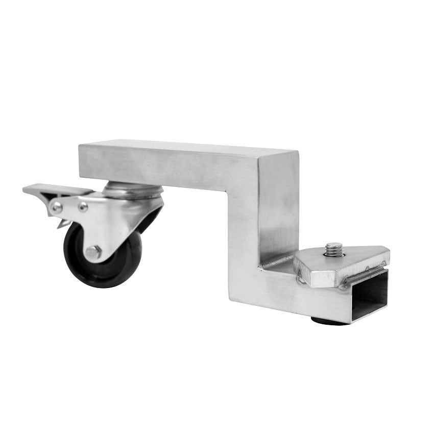 Omcan 69577 Stainless Steel Swivel Caster with Brake for 26, 48, and 65 lb Hydraulic Sausage Stuffers