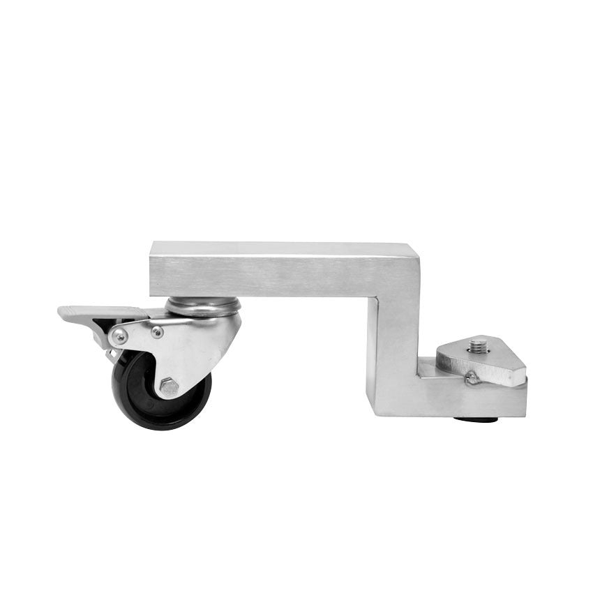 Omcan 69578 Stainless Steel Swivel Caster with Brake for 95 lb Hydraulic Sausage Stuffers