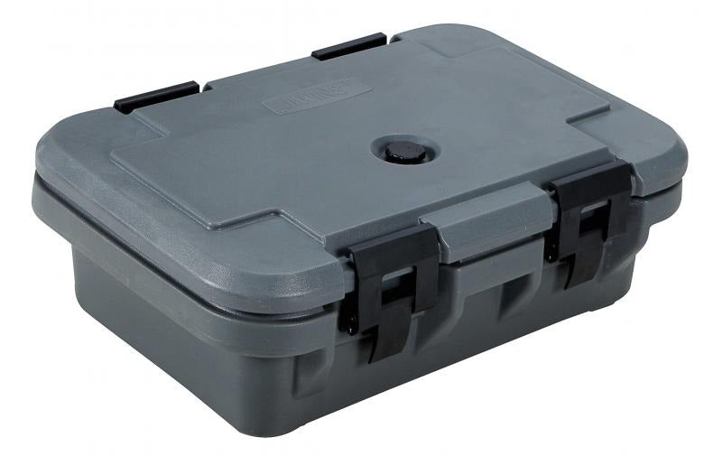 Omcan 80164 4 In. Deep Pan Insulated Food Pan Carrier, Top Loading, Hinged Lid with Clasp Latches