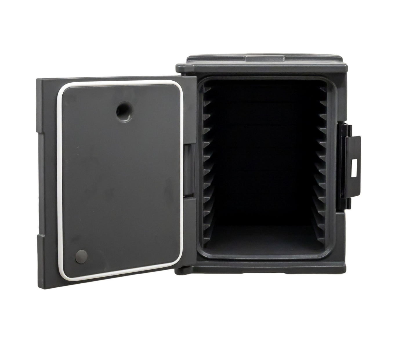 Omcan 80184 6 Pan Front Loading Insulated Food Pan Carrier, Vent Cover, Air-Tight Gaskets, Stackable
