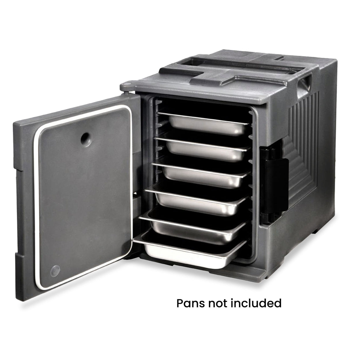 Omcan 80184 6 Pan Front Loading Insulated Food Pan Carrier, Vent Cover, Air-Tight Gaskets, Stackable