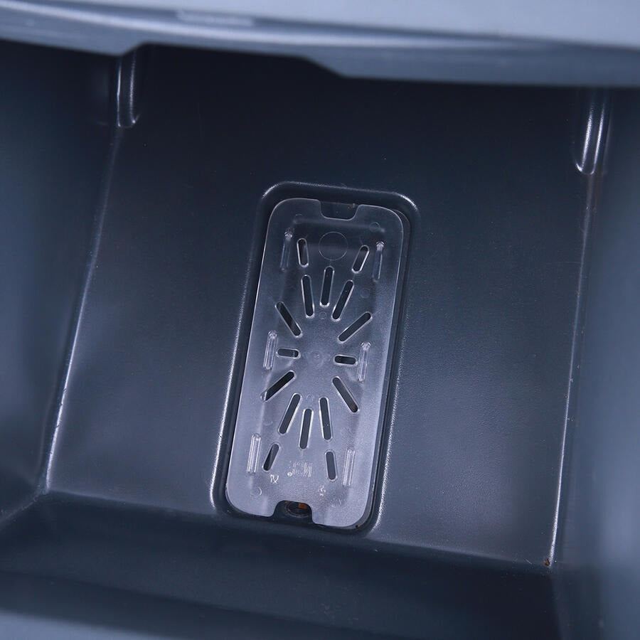 Omcan 80585 125 lb Insulated Ice Caddy, Sliding Lid, Drain Shelf, Front Drain Faucet, Wheeled