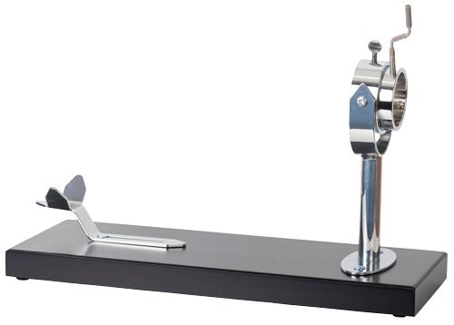 Omcan 48229 Prosciutto Ham Holder with Wooden Base and Rotating Handle