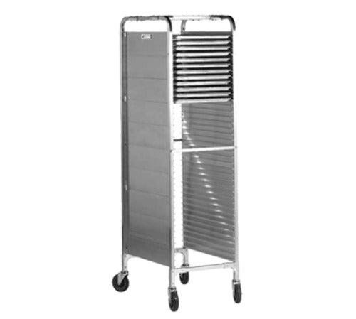 Alexander Industries EL-40 21 In. 40-Pan Solid Sides Bun Pan Rack, 1-1/2 In. Slide Spacing, Mobile, Welded Aluminum