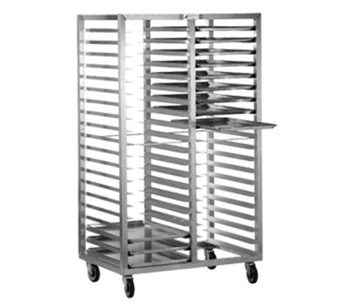 Alexander Industries HDE-402-DD Heavy Duty Double Capacity End Loading Bun Pan Rack, 3 In. Slide Spacing, Mobile, 2,000 lb Load Capacity, All Welded Aluminum