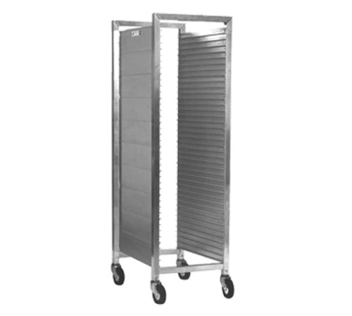 Alexander Industries HDEL-40 21 In. 40-Pan Heavy Duty Solid Sides Bun Pan Utility Rack, 1-1/2 In. Slide Spacing, Mobile, 1,200 lb Load Capacity, All Welded Aluminum