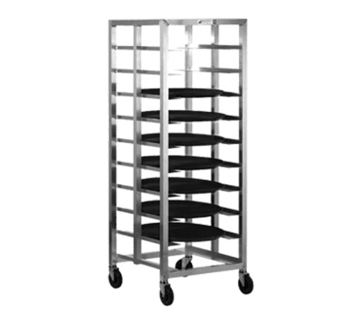 Alexander Industries HDOV-700 25 In. 10-Tray Heavy Duty Mobile Oval Tray Rack for 22 In. Oval Trays, 6 In. Slide Spacing, 1,200 lb Load Capacity, All Welded Aluminum