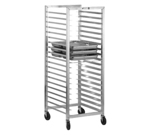 Alexander Industries HDPA-500 26 In. 40-Pan Heavy Duty Food Pan Rack, 3 In. Slide Spacing, 1,200 lb Load Capacity, All Welded, Mobile