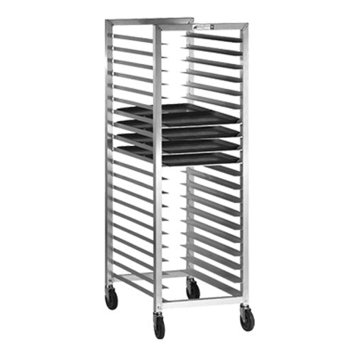 Alexander Industries HDTR-600 24 In. 24-Tray Heavy Duty Tray Rack, 5 In. Slide Spacing, Mobile, 1,200 lb Load Capacity, Welded Aluminum
