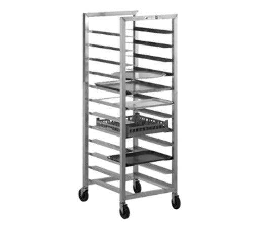 Alexander Industries HDU-400 25 In. 12-Tray Heavy Duty Universal Open Rack, 5 In. Slide Spacing, 1,200 lb Load Capacity, All Welded, Mobile