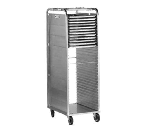 Alexander Industries RL-36 20 In. 32-Pan Solid Sides Refrigerator Rack, 1-1/2 in. Slide Spacing, Solid Bottom, Mobile, Welded Aluminum