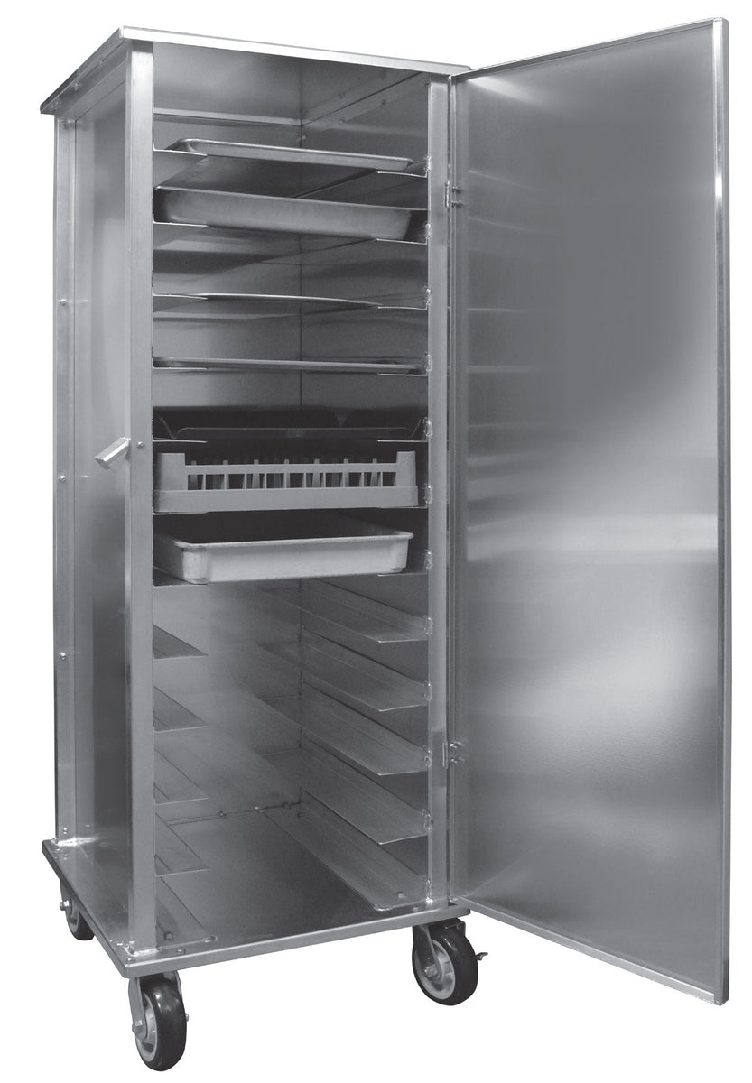 Alexander Industries A-U400 26 In. 12-Slide Universal Transport Cabinet, 5 In. Support Spacing, Mobile, Welded Aluminum