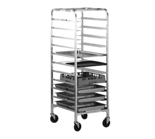 Alexander Industries U-400 23 In. 11-Tray Universal Open Rack, 5 In. Slide Spacing, Mobile, 1,200 lb Load Capacity, Welded Aluminum