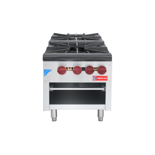 Westlake SP-2M 18 In. Gas Stock Pot Range, 2 Dual Ring Burners, 160,000 BTU, Cast Iron Grates