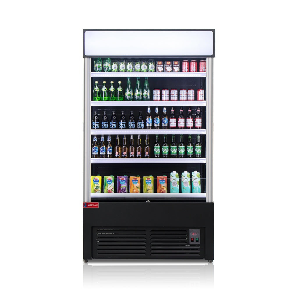 Westlake LD3-2Z-C3 46 In. Open Air Merchandiser, 34 Cu. Ft., 4 Adjustable Shelves, Night Cover