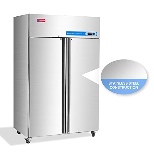 Westlake WK-48F 48 In. Two-Section Reach-In Freezer, 2 Solid Doors, Stainless Steel, 36 Cu. Ft.