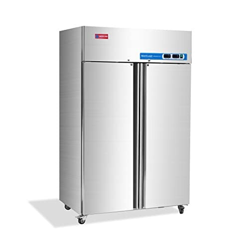 Westlake WK-48RF 48 In. Dual Temperature Reach-In Refrigerator Freezer Combo, 2 Solid Doors, Stainless Steel, 36 Cu. Ft.