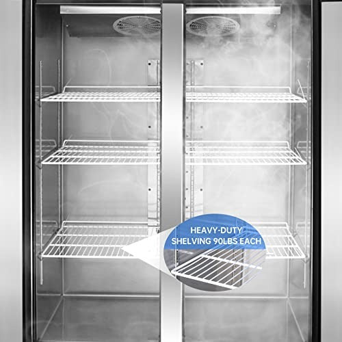 Westlake WK-48F 48 In. Two-Section Reach-In Freezer, 2 Solid Doors, Stainless Steel, 36 Cu. Ft.