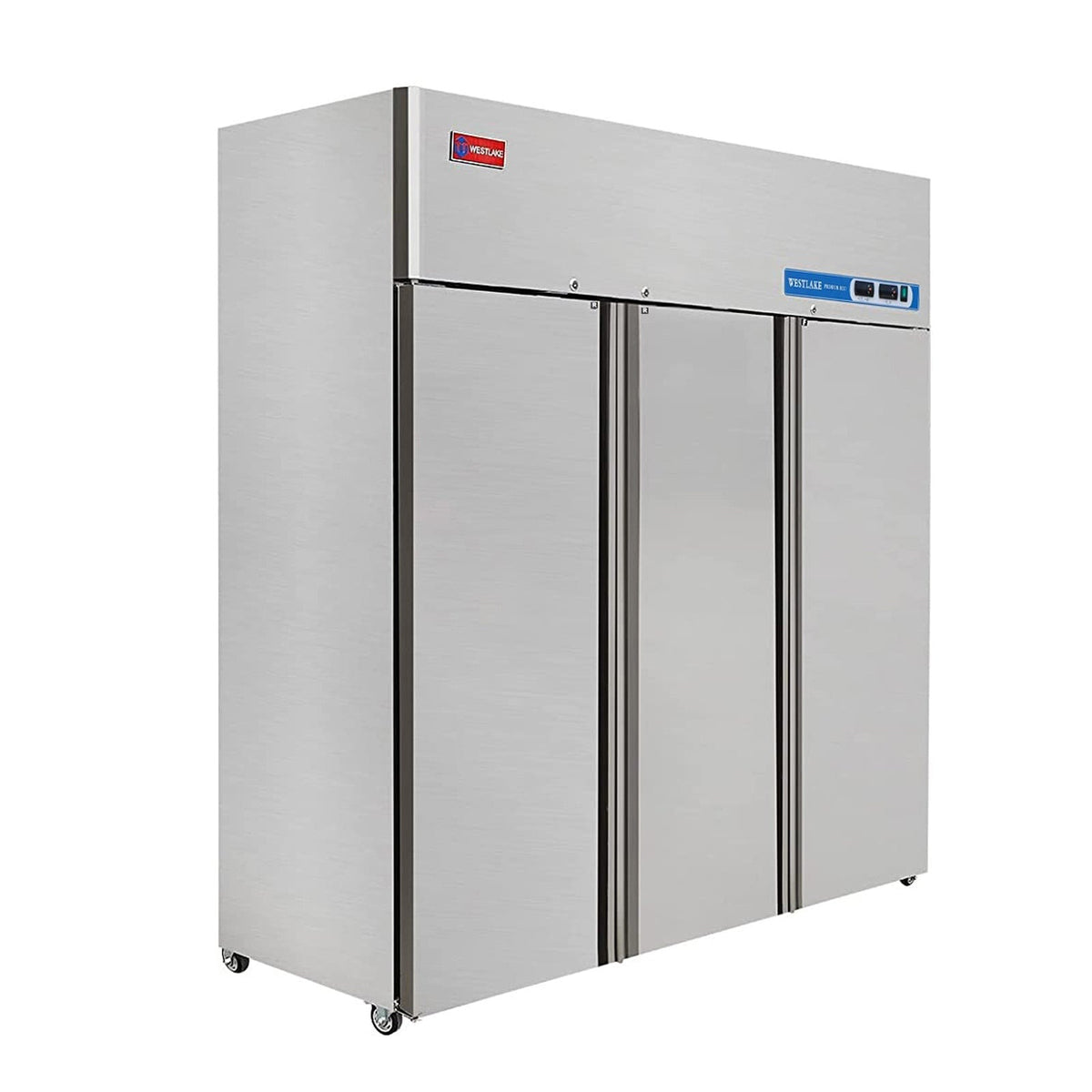 Westlake WK-72RF 73 In. Dual Temperature Reach-In Refrigerator Freezer Combo, 3 Solid Doors, Stainless Steel, 54 Cu. Ft.