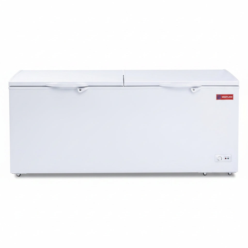 Westlake WK-BD700 23.9 Cu. Ft. Chest Freezer, 2 Solid Hinged Lids, Lock, LED Light