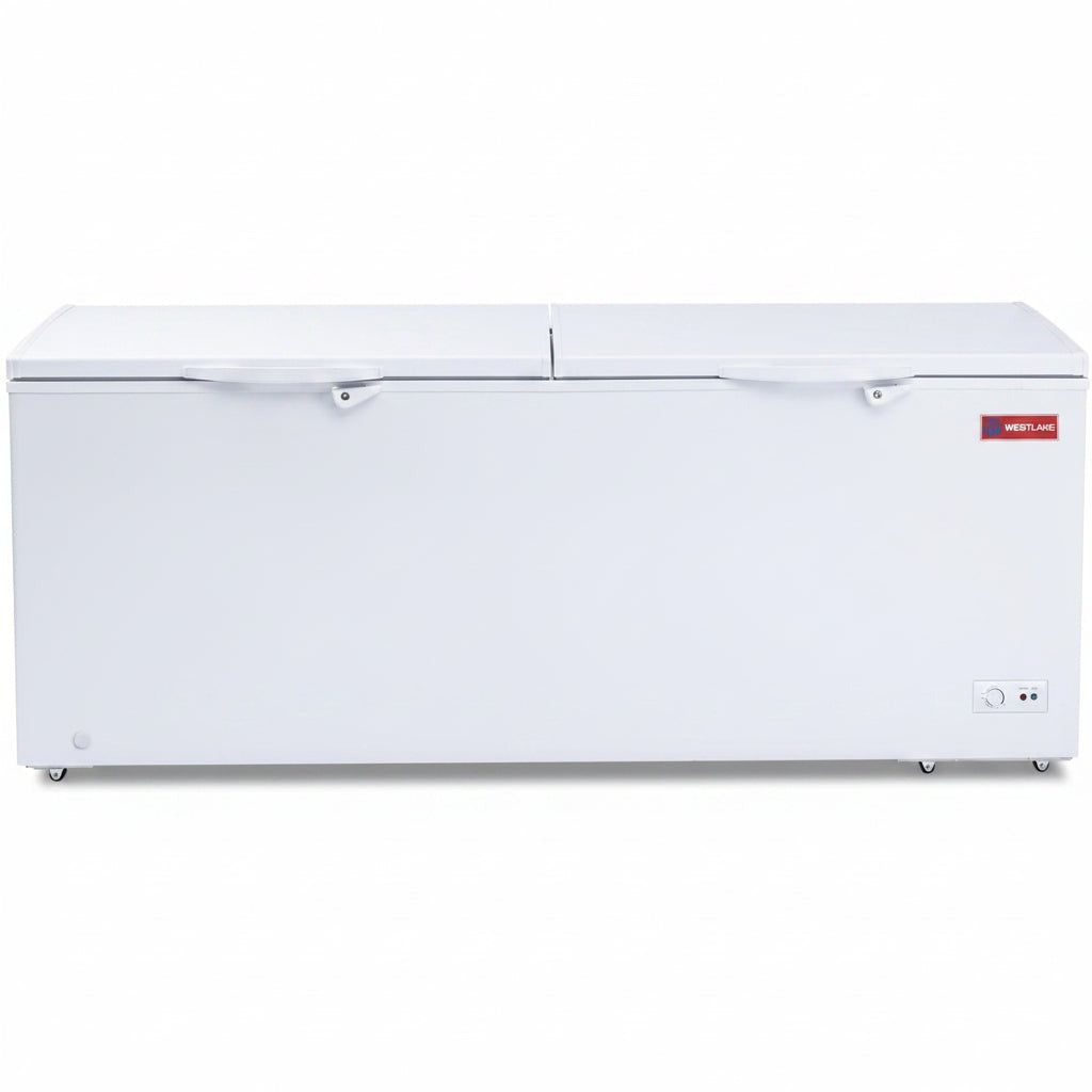 Westlake WK-BD850 30.0 Cu. Ft. Chest Freezer, 2 Solid Hinged Lids, Lock, LED Light