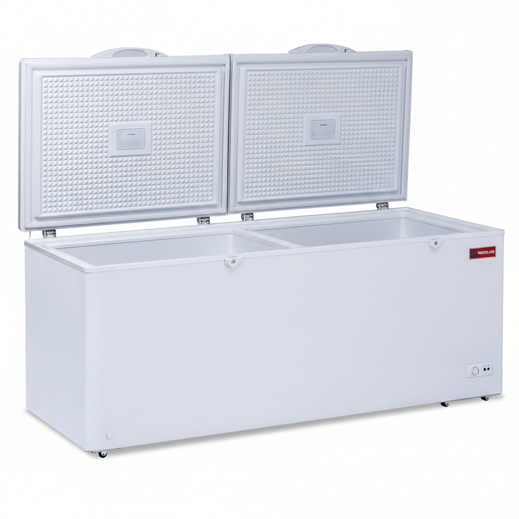 Westlake WK-BD850 30.0 Cu. Ft. Chest Freezer, 2 Solid Hinged Lids, Lock, LED Light