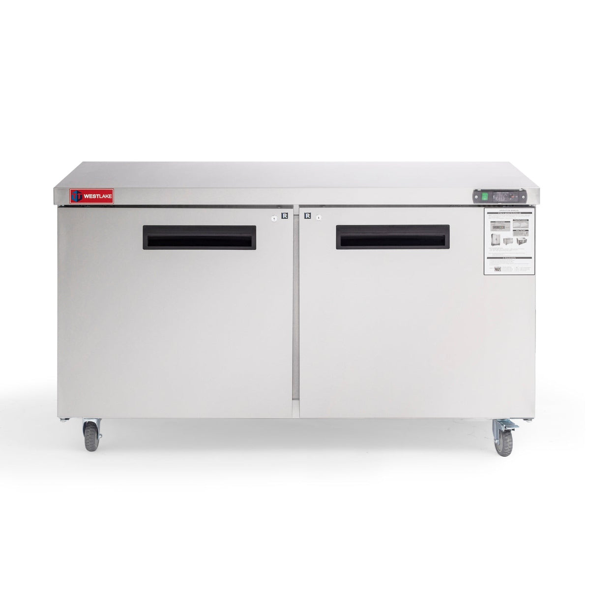 Westlake WKTR-60B 60 In. Undercounter Refrigerator, 2 Doors, 14.8 Cu. Ft., Stainless Steel