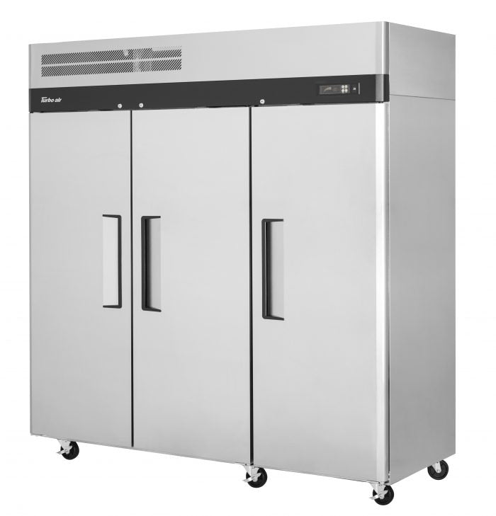 Turbo Air M3F72-3-N 3 Solid Door Top Mount Freezer, 65.8 Cu. Ft.