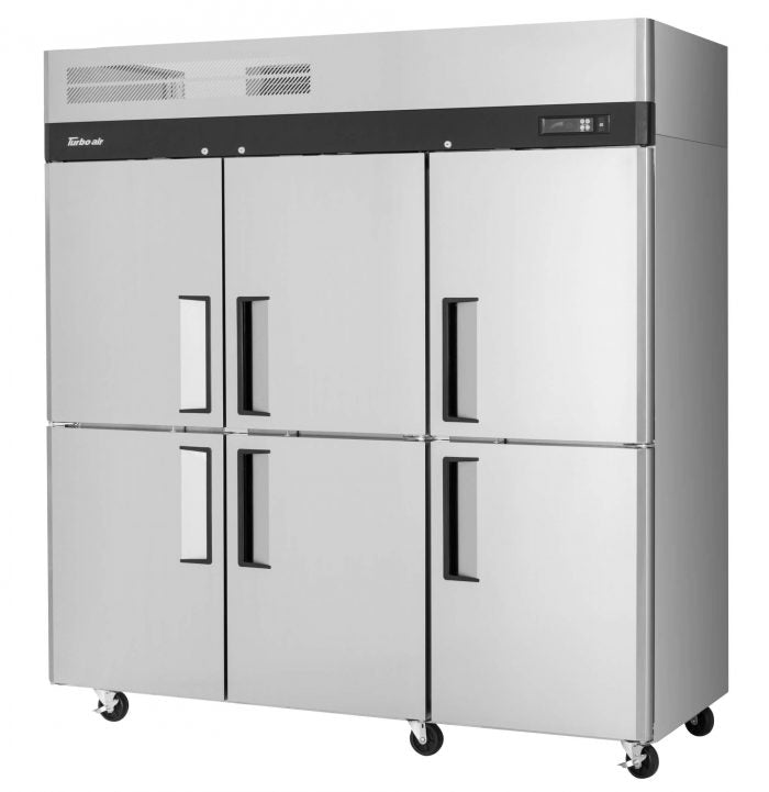Turbo Air M3F72-6-N 6 Solid Half-Door Top Mount Freezer, 65.6 Cu. Ft.