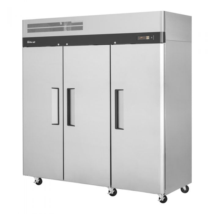 Turbo Air M3R72-3-N 3 Solid Door Top Mount Refrigerator, 65.8 Cu. Ft.
