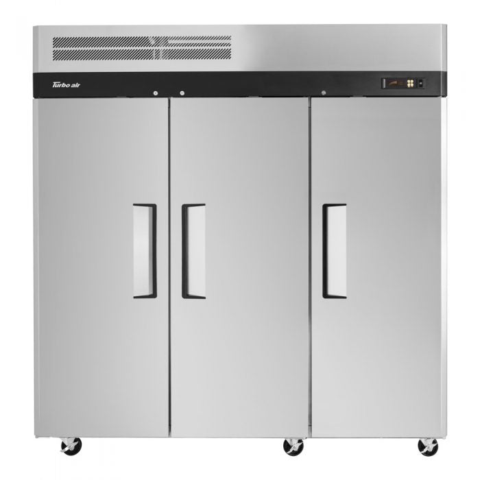 Turbo Air M3R72-3-N 3 Solid Door Top Mount Refrigerator, 65.8 Cu. Ft.