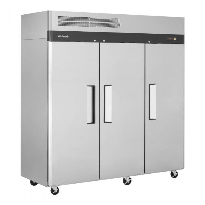 Turbo Air M3R72-3-N 3 Solid Door Top Mount Refrigerator, 65.8 Cu. Ft.