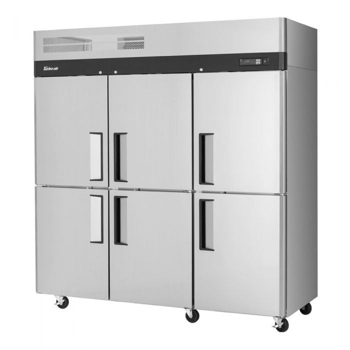 Turbo Air M3R72-6-N 6 Solid Half-Door Top Mount Refrigerator, 65.6 Cu. Ft.