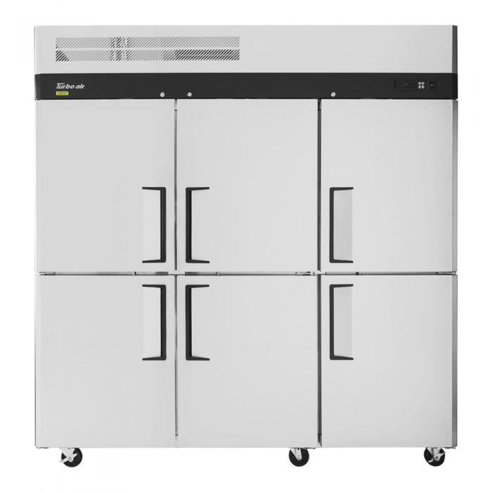 Turbo Air M3R72-6-N 6 Solid Half-Door Top Mount Refrigerator, 65.6 Cu. Ft.