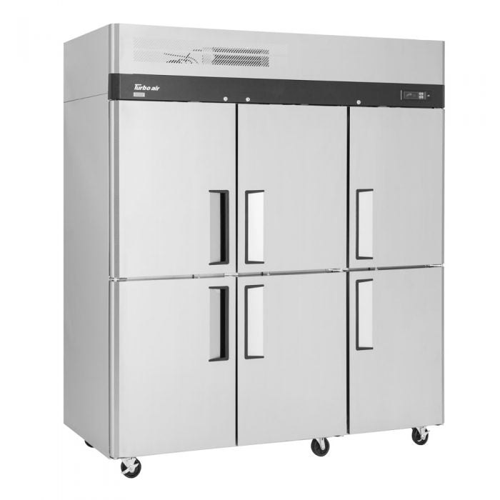 Turbo Air M3R72-6-N 6 Solid Half-Door Top Mount Refrigerator, 65.6 Cu. Ft.