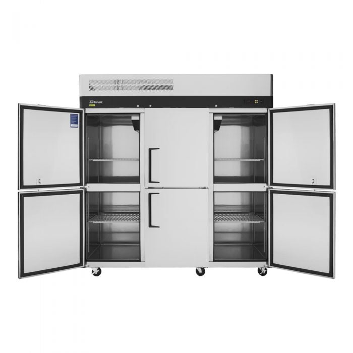 Turbo Air M3R72-6-N 6 Solid Half-Door Top Mount Refrigerator, 65.6 Cu. Ft.