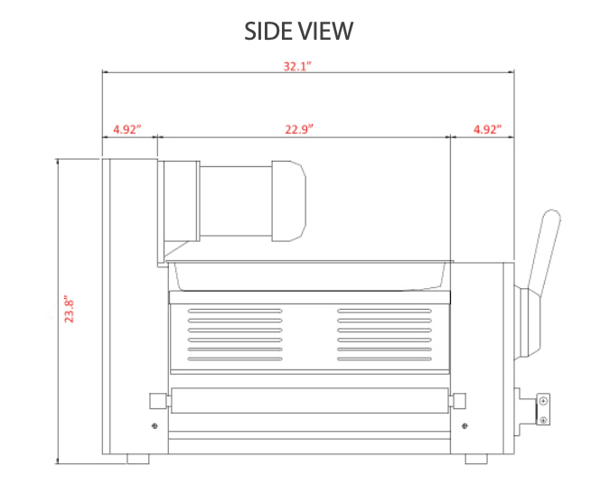 Prepline CSP-120 Steel Reversible 120v Countertop Model Dough Sheeter