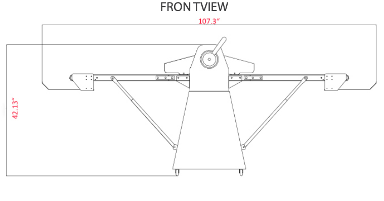 Prepline FSP-120 Painted Steel Reversible 120v Floor Model Dough Sheeter
